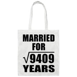 97th Anniversary Married For Square Root of 9409 Years - Tote Bag White