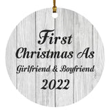 First Christmas As Girlfriend & Boyfriend 2022 - Circle Ornament F