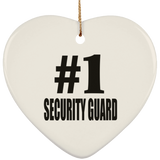 Number One #1 Security Guard - Heart Ornament