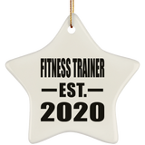 Fitness Trainer Established EST. 2020 - Star Ornament