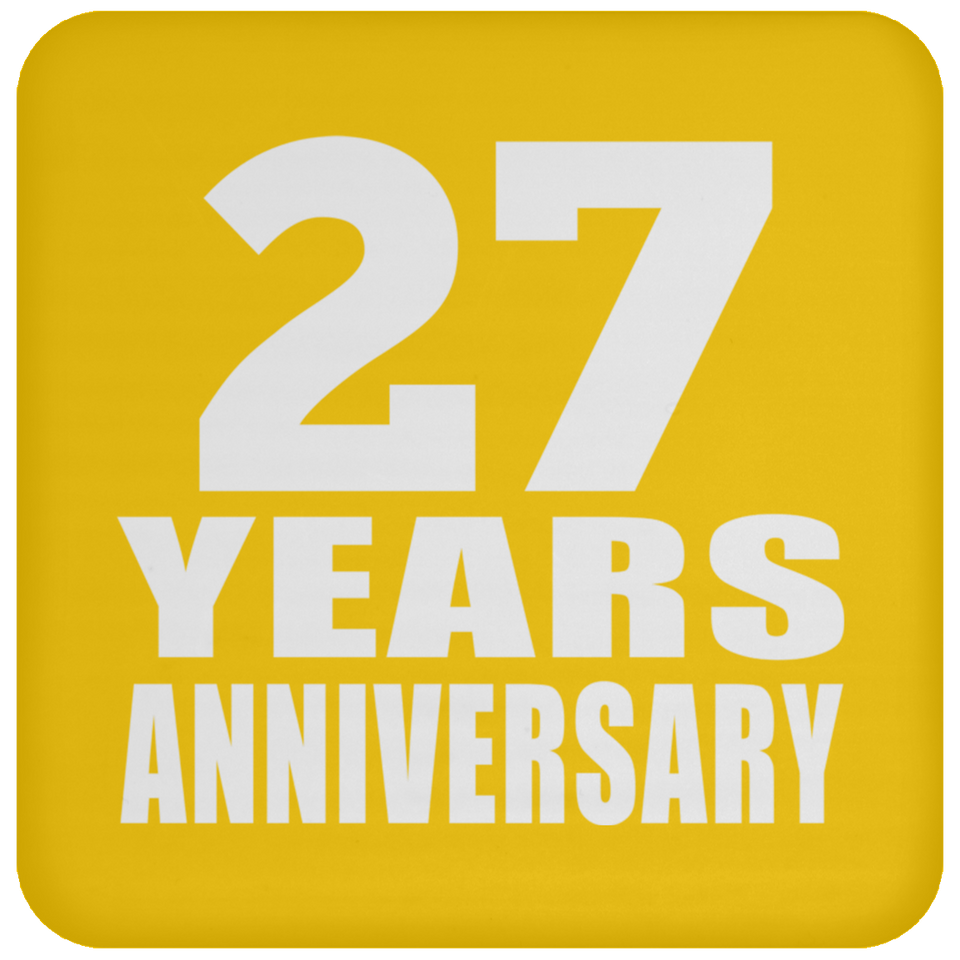 27th Anniversary 27 Years - Drink Coaster
