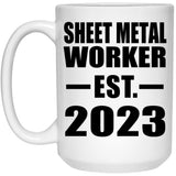 Sheet Metal Worker Established EST. 2023 - 15oz Coffee Mug