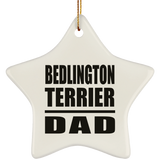 Bedlington Terrier Dad - Star Ornament