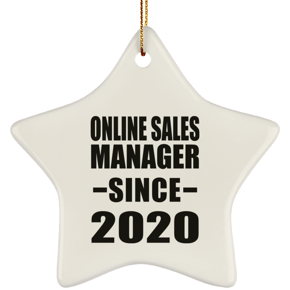 Online Sales Manager Since 2020 - Star Ornament