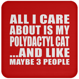 All I Care About Is My Polydactyl Cat - Drink Coaster