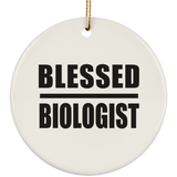 Blessed Biologist - Circle Ornament