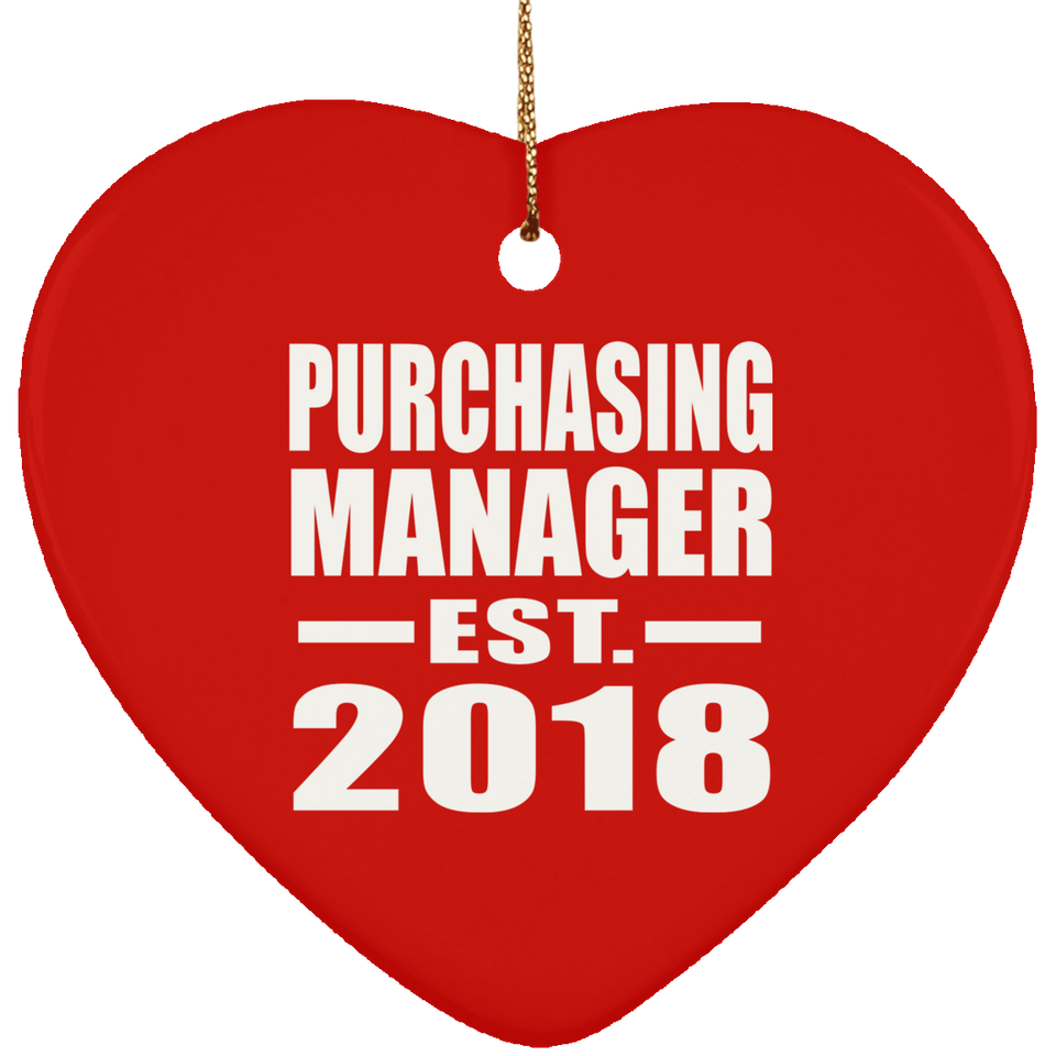 Purchasing Manager Established EST. 2018 - Heart Ornament