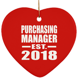 Purchasing Manager Established EST. 2018 - Heart Ornament