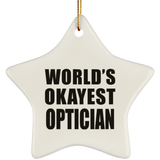 World's Okayest Optician - Star Ornament
