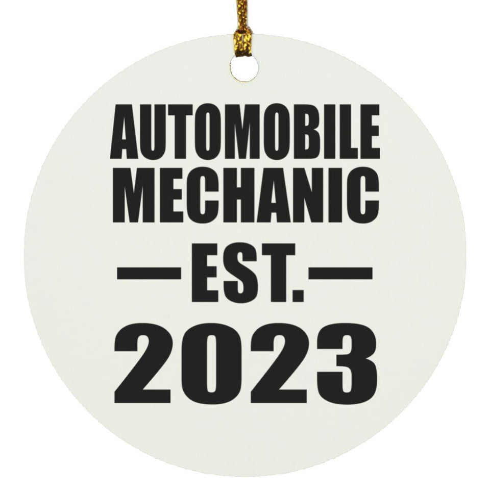 Automobile Mechanic Established EST. 2023 - Circle Ornament