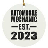 Automobile Mechanic Established EST. 2023 - Circle Ornament