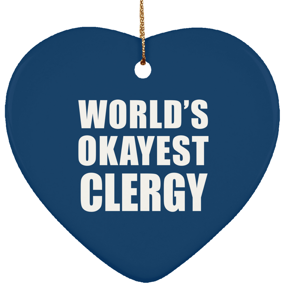World's Okayest Clergy - Heart Ornament