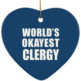 World's Okayest Clergy - Heart Ornament
