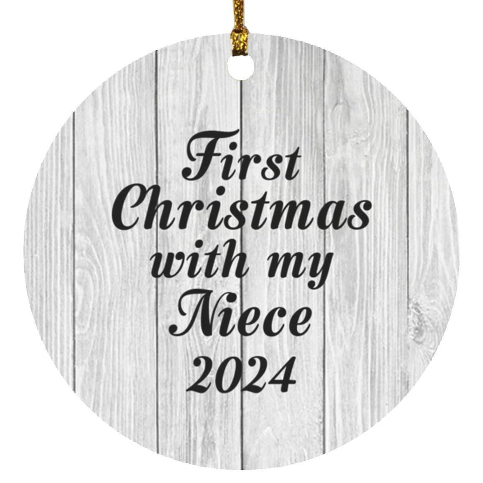 First Christmas With My Niece 2024 - Circle Ornament F