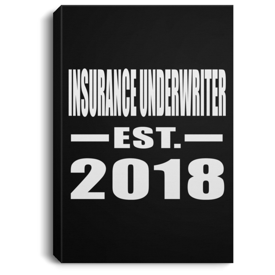 Insurance Underwriter Established EST. 2018 - Canvas Portrait
