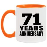 71st Anniversary 71 Years - 11oz Accent Mug Orange