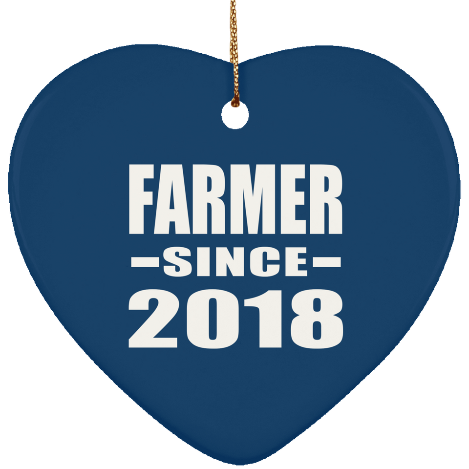 Farmer Since 2018 - Heart Ornament