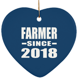 Farmer Since 2018 - Heart Ornament