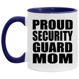 Proud Security Guard Mom - 11oz Accent Mug Purple