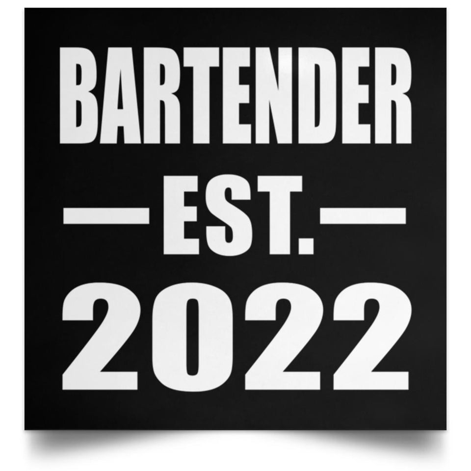 Bartender Established EST. 2022 - Poster Square
