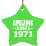 53rd Birthday Amazing Since 1971 - Star Ornament