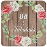88th Birthday 88 & Fabulous - Drink Coaster B