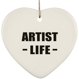 Artist Life - Heart Ornament