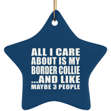All I Care About Is My Border Collie - Star Ornament