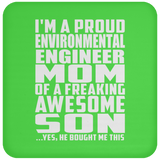 Proud Environmental Engineer Mom Of Awesome Son - Drink Coaster