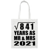 29th Anniversary Square Root of 841 Years As Mr & Mrs 2021 - Tote Bag White