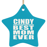 Cindy Best Mom Ever - Star Ornament
