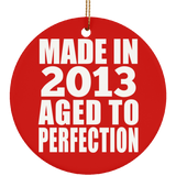 11th Birthday Made In 2013 Aged to Perfection - Circle Ornament