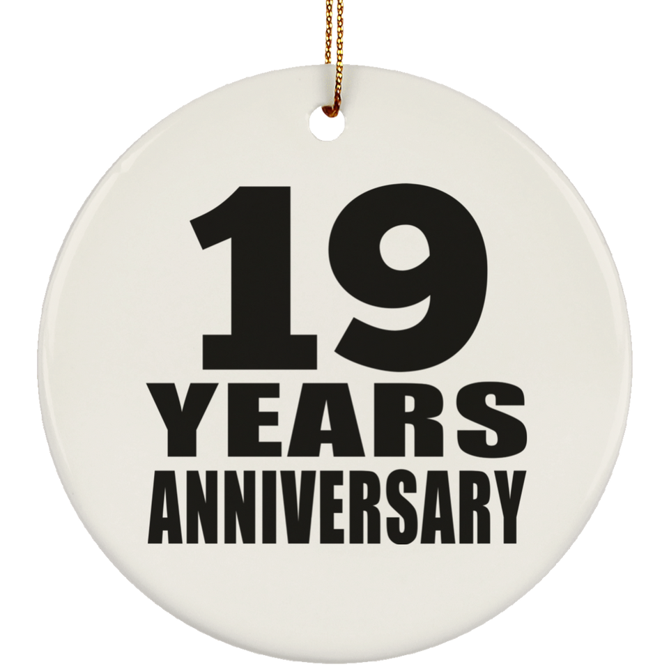 19th Anniversary 19 Years - Circle Ornament