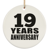 19th Anniversary 19 Years - Circle Ornament