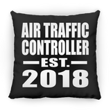 Air Traffic Controller Established EST. 2018 - Throw Pillow Black