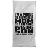 Proud Oil Rig Worker Mom Of Awesome Son - Hand Towel