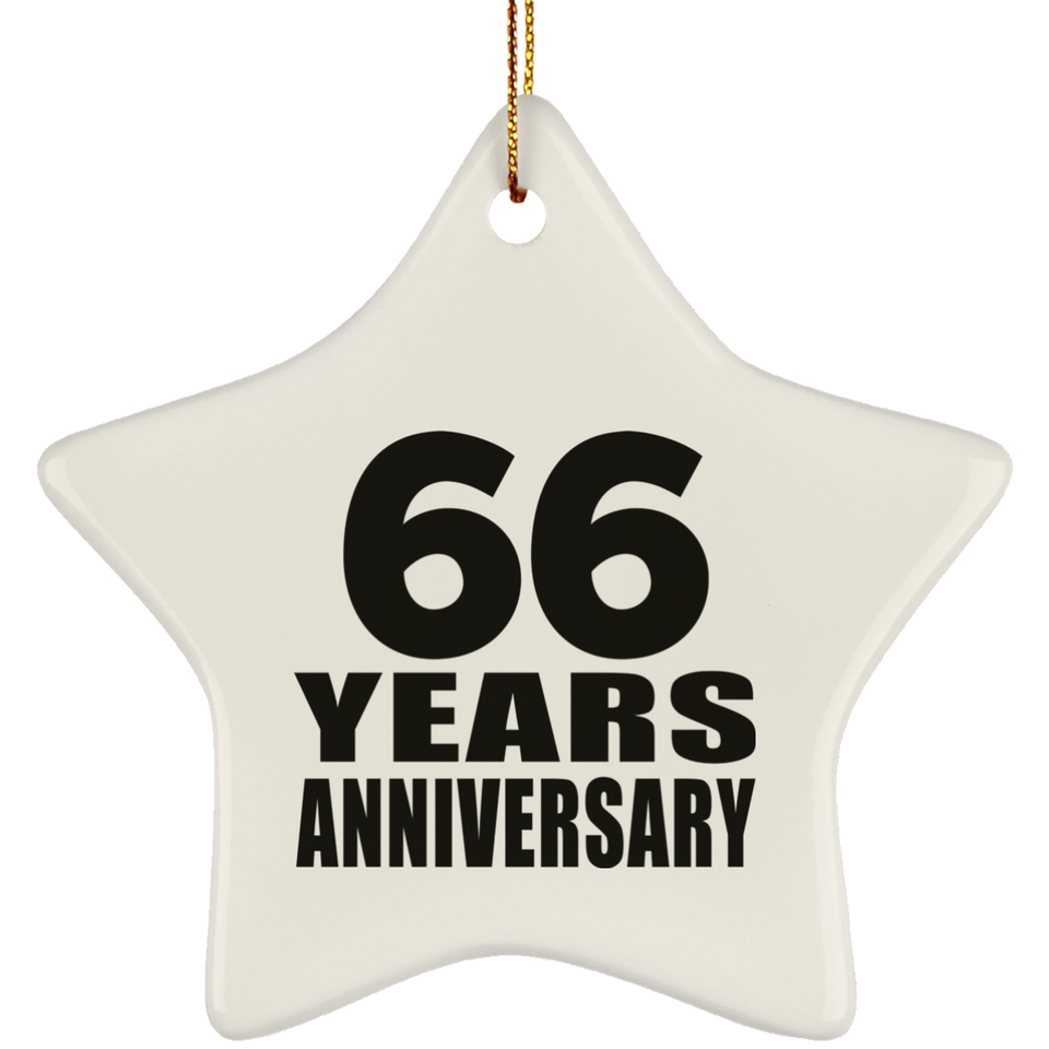 66th Anniversary 66 Years - Star Ornament
