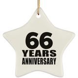 66th Anniversary 66 Years - Star Ornament