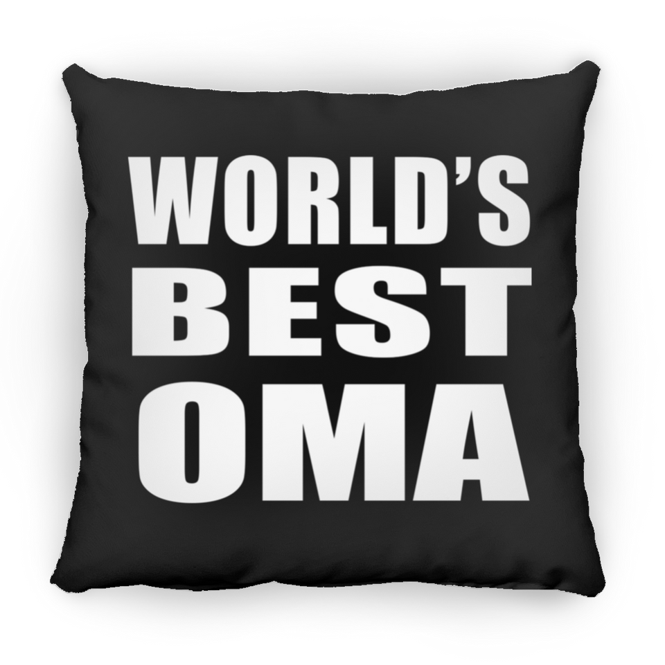 World's Best Oma - Throw Pillow Black