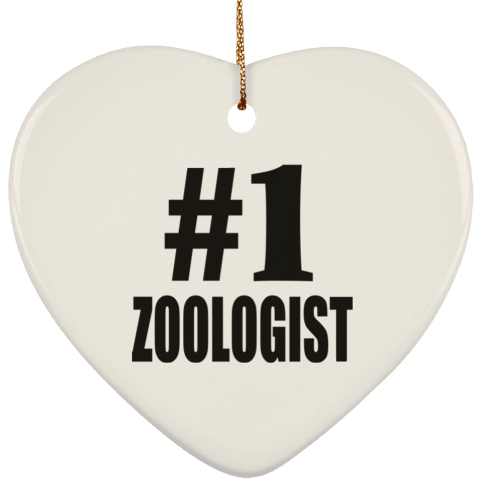 Number One #1 Zoologist - Heart Ornament