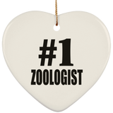 Number One #1 Zoologist - Heart Ornament
