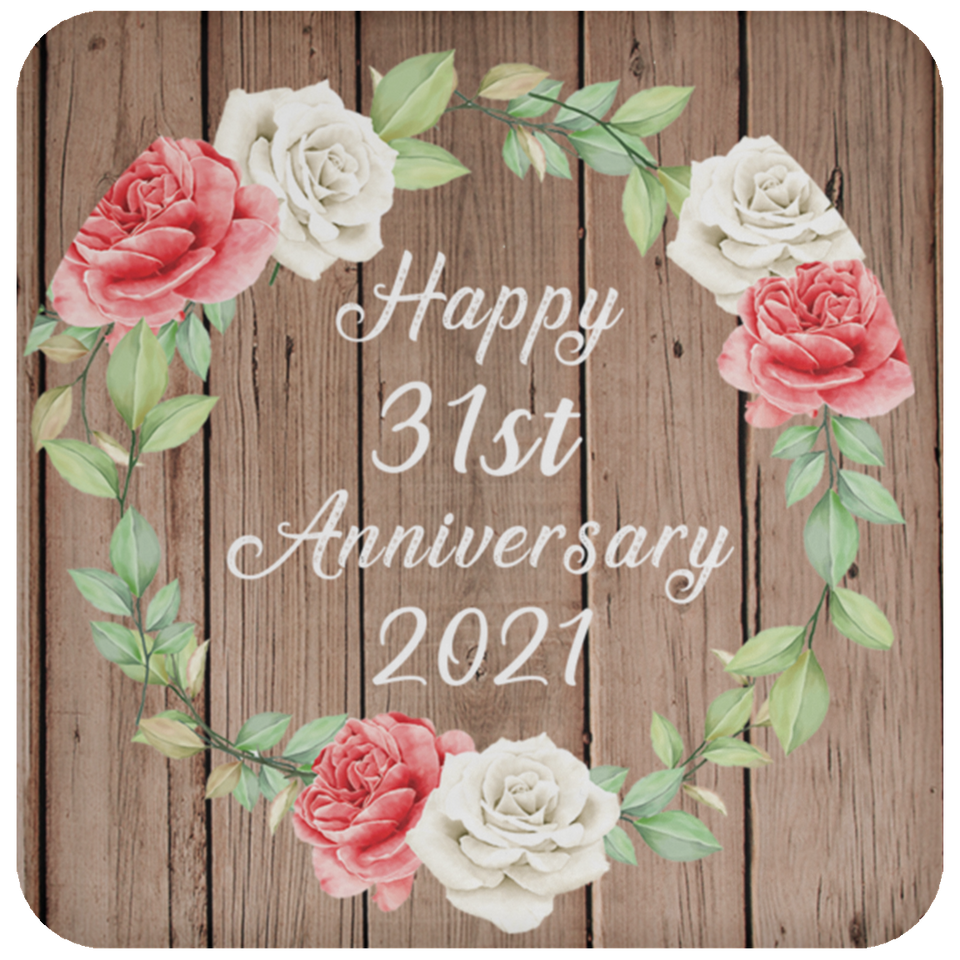 Happy 31st Anniversary 2021 - Drink Coaster B