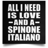 All I Need Is Love And A Spinone Italiano - Poster Square