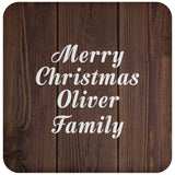 Merry Christmas Oliver Family - Drink Coaster D
