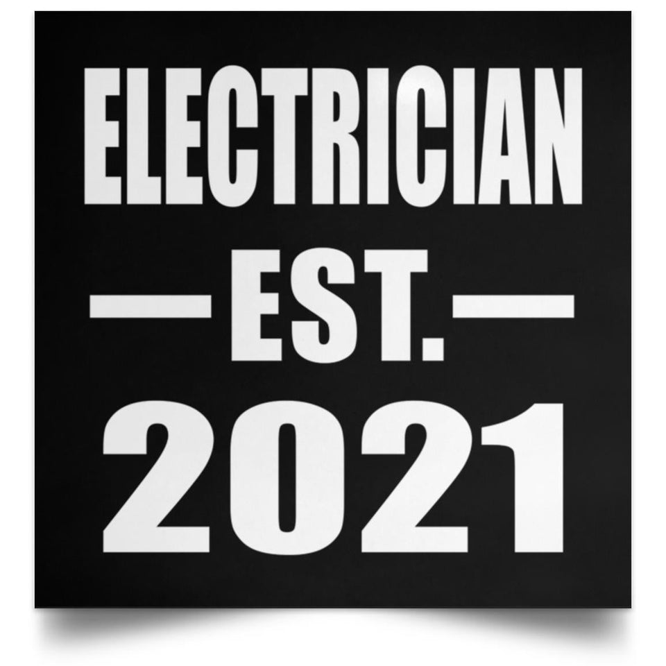 Electrician Established EST. 2021 - Poster Square