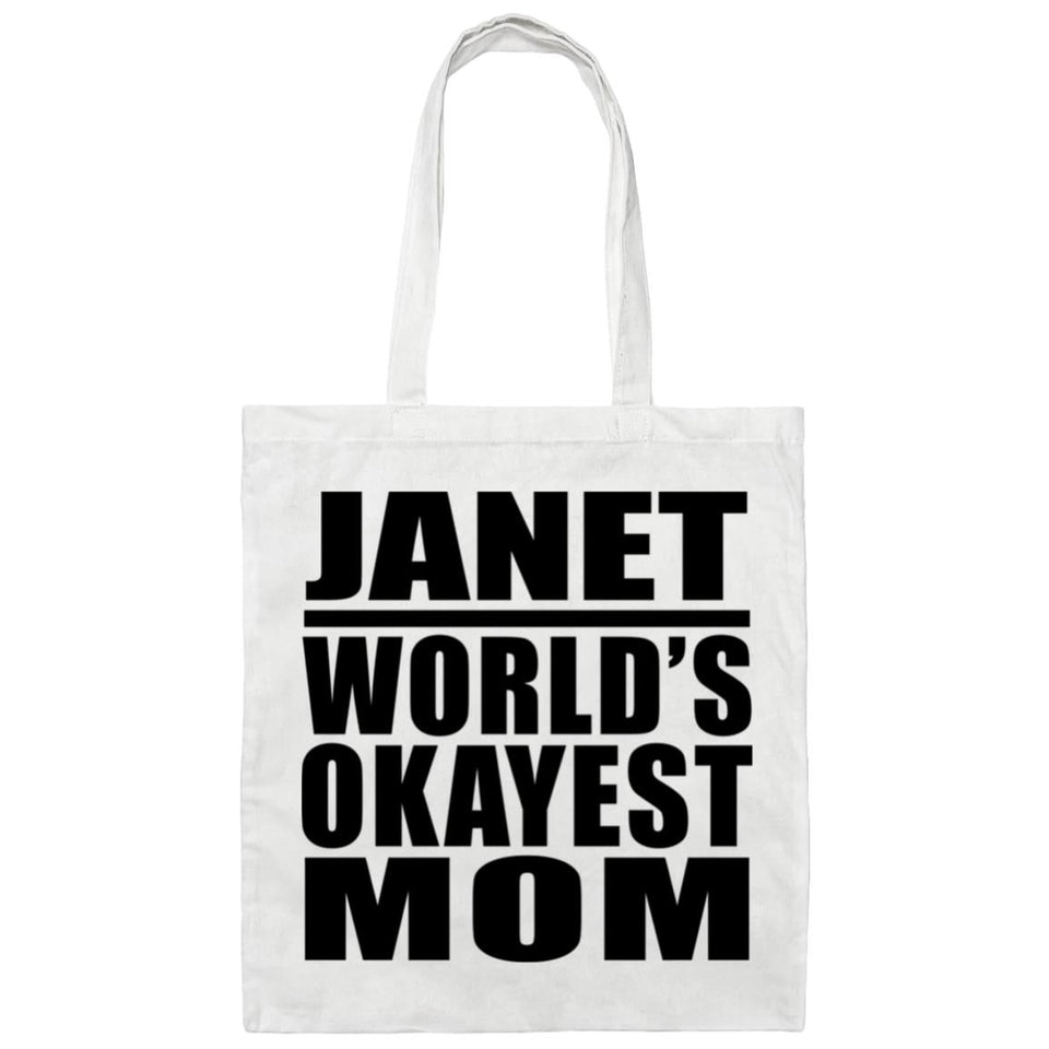 Janet World's Okayest Mom - Tote Bag White