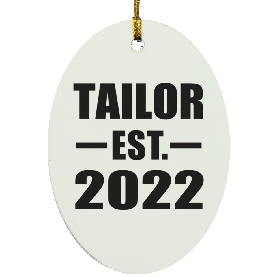 Tailor Established EST. 2022 - Oval Ornament