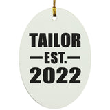 Tailor Established EST. 2022 - Oval Ornament