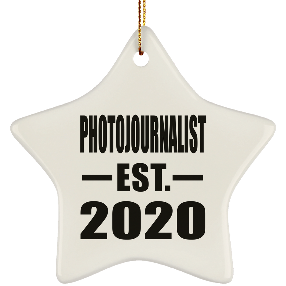 Photojournalist Established EST. 2020 - Star Ornament