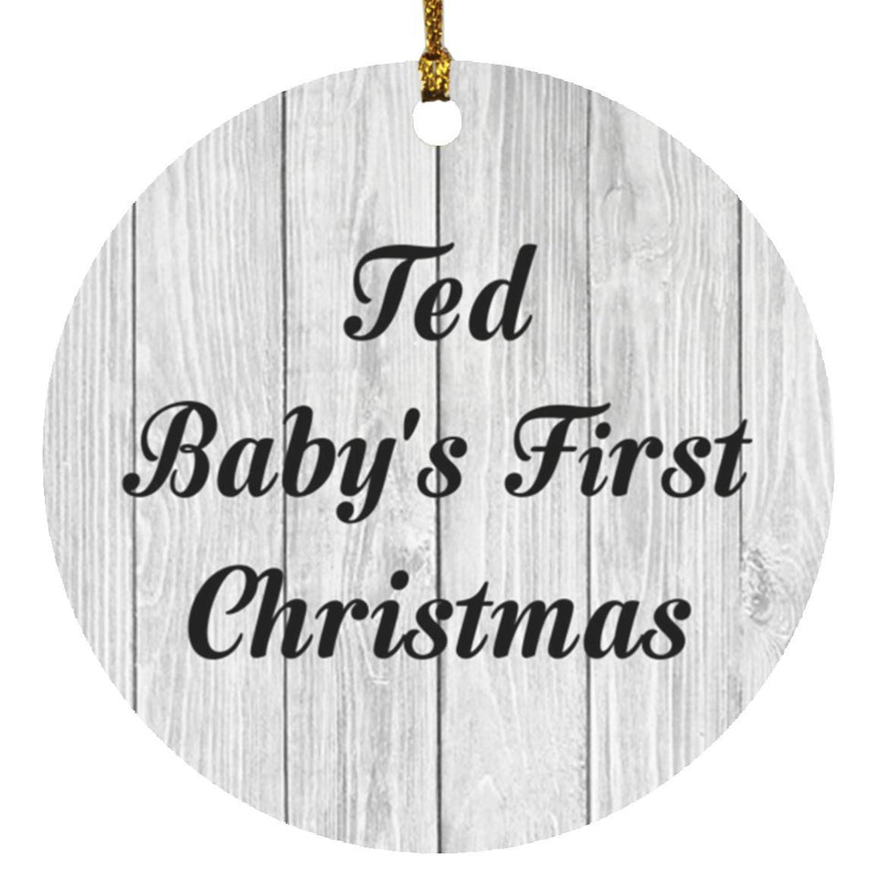 Ted Baby's First Christmas - Circle Ornament F